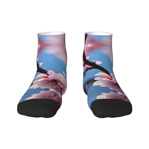 SSIMOO Plum Blossom Print Sporty Straight Tube Socks For Running Enthusiasts,Breathable And Fashionable