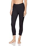 Danskin Women's Signature Yoga Capri Leggings, Rich Black, Large