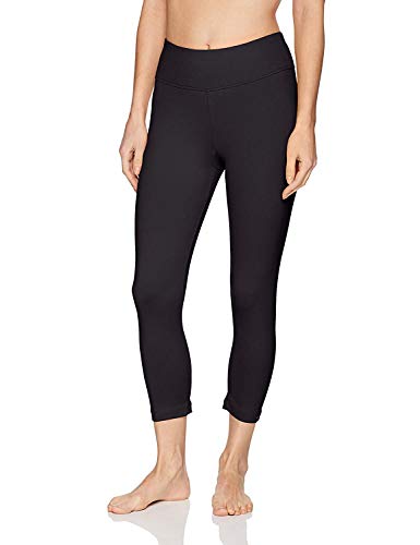 Danskin Women's Signature Yoga Capri Leggings, Rich Black, X-Large