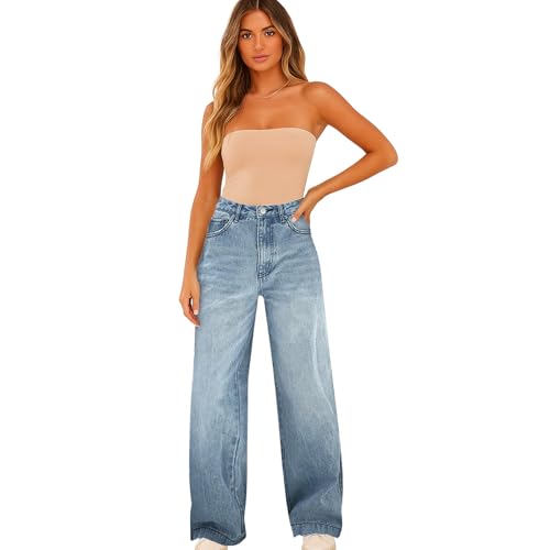 fanmpghleoo Wide Leg Jeans Woman Low Rise Baggy Jeans Boyfriend Trendy Denim Pants Comfy Lounge Cowgirl Outfits Streetwear2