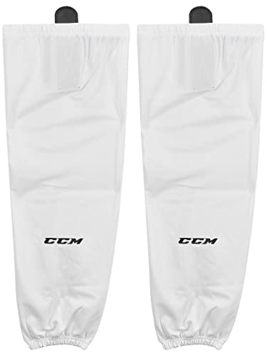 CCM Hockey 5000 Performance Hockey Sock (White, Youth 22 inches )