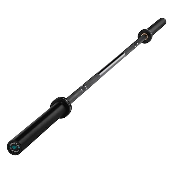 Barra Olímpica Profesional 220 cm – 50 mm – 8 Rodamientos por Lado – Carga Máxima 454 kg – 20 kg – Powerlifting, Cross Training y Halterofilia – Color Negro – Fitness Tech