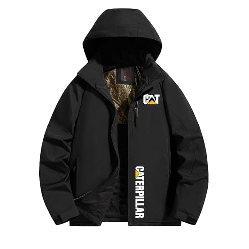 Chaqueta Acolchada Ca.ter-Pillar, abrigos de invierno, Jackets plegable, Hombre Chaquetas Invierno De Montaña, Powder(Black,S)