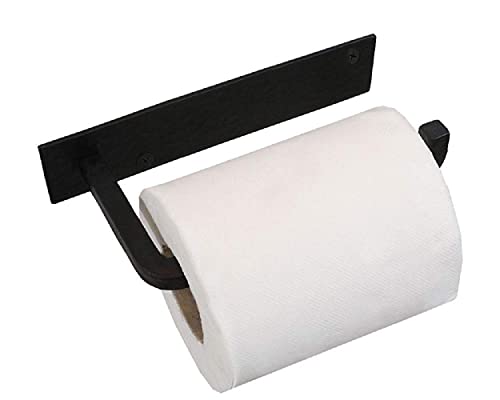 Handmade Wrought Iron Toilet Paper Holder – Black Iron Bathroom Accessories – Farmhouse, Vintage, Western, Rustic Décor – Easy To Install, Strong, Decorative Sturdy Wall Mount Toilet Paper Holder #TOP3