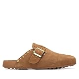 XTI - Zueco Mujer Camel - Calzado Cómodo y Versátil - Moda Casual - Modelo 14512101 (Talla 39)