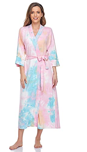 Image of Women's Soft Robes Long Bath Robes Full Length Kimonos Sleepwear Dressing Gown,Solid Color