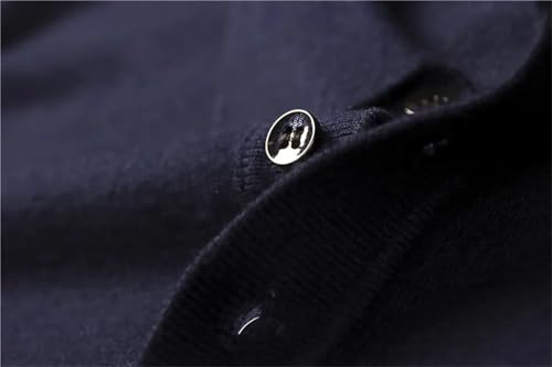 Dcvmvmn Men Winter Soft Knitwear Turn-Down Collar Pullover Sweater Casual Solid Jumper Coffee4