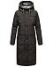 Produktbild MARIKOO Damen Wintermantel Warmer Steppmantel lang mit Kapuze Soranaa Black Gr. L