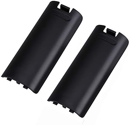 Trenro Wii Remote Controller Battery Cover, 2 Pack Back Cover Replacement for Nintendo Wii/Wii U Remote -Black - 5