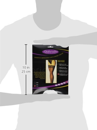 Image of GABRIALLA Graduated Open Toe Microfiber Compression Thigh High Stockings (25-35 mmHg) H-306 2 Pack