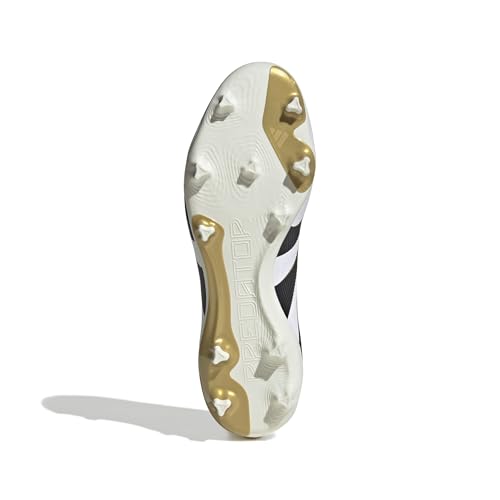 Image of Adidas Unisex League Firm Ground /Multi Ground, White /Black /Gold Metallic, 12