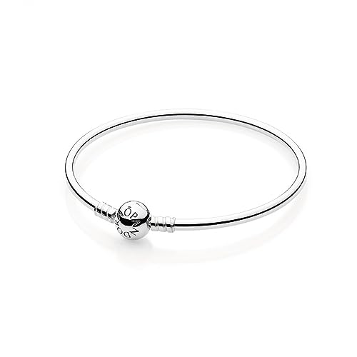 Pandora Moments Ball Clasp Bangle Bracelet - Gold Bracelet for Women - Sterling Silver - With Gift Box