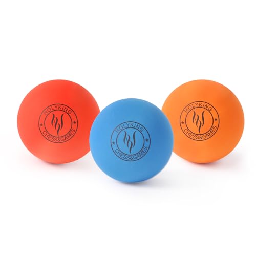 HOLYKING - HOLYKING High Bounce Rubber Racquetballs Bouncy Tennis Balls 3 Packs Colors Handball Sets for Recreational Handball, Stickball, Racquetball, Catch, Fetch