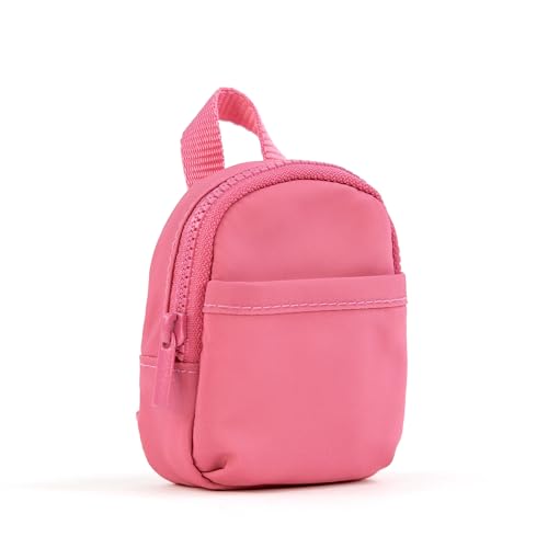 packlab Chaveiro Micro Nano Mochila – Mini Mochila Rosa Porta-Moedas para Mulheres e Meninas – Bolsa Pequena Moderna para Cartões, Bálsamo Labial e Essenciais