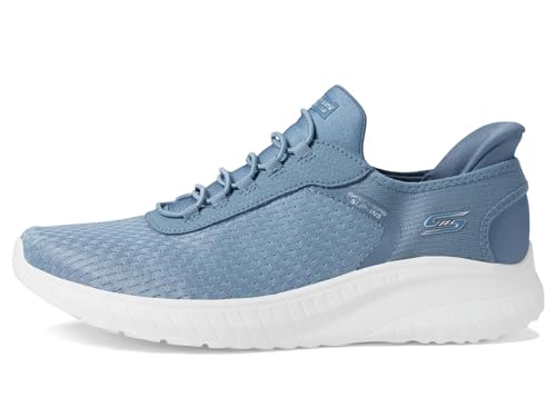 Image of Skechers Women's Bobs Squad Chaos Hands Free Slip-ins Sneakers, Slate, 5.5