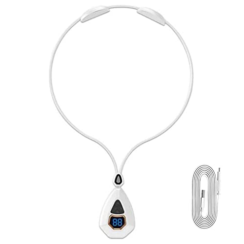 Masaje de cuello de linfático EMS, 5 modos, masajeador de cuello de linfático | Masaje eléctrico de cuello de pulso de 12 engranajes | Masaje inteligente de cuello para el hogar,