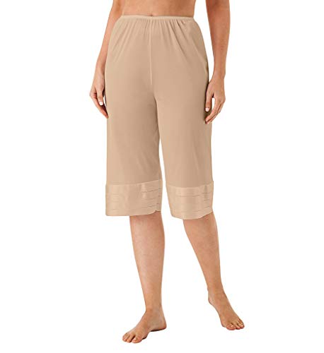 Shadowline Women's Plus Size Adjustable Length Culottes 6219 3X Nude