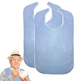 Delamiya 2 baberos para adultos, baberos para adultos, divertidos, lavable,...