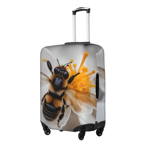 Bee On Honeycomb Tsa Approved Luggage Cover For 18-32 Inch Suitcases Scratch-Resistant Stretch Luggage Cover2