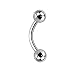 Internally Threaded Grade 23 Solid Titanium Curved Barbells - Sold by Piece - Available in Multiple Sizes! (14GA - 8mm (5/16") - 4mm Ball Size)