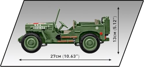 COBI Historical Collection WWII Jeep Willys MB, Medical 1:12 Scale Vehicle Building Set, 1131 Pieces by COBI - Used condition - Image 4