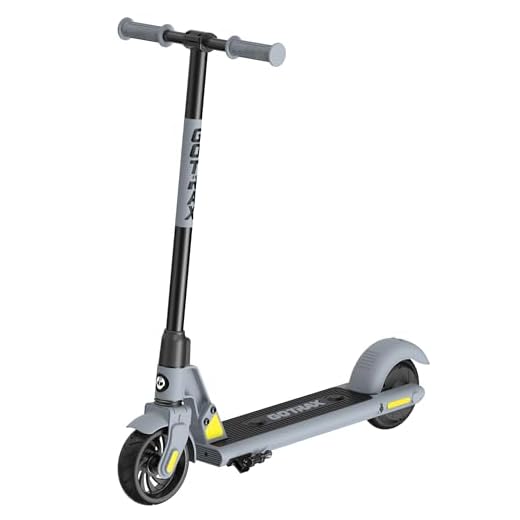 Gotrax GKS Electric Scooter for Kid Ages 6-12, Max 4 Miles Range and 7.5 Mph Speed, 6" Solid Rubber Wheels UL2272 Certification, Lightweight Electric Kick Scooter for Kids Boy Girl Black