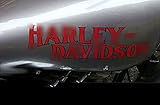 Harley.D Gas Tank Decal red with Black Outline Double Layer
