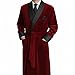 HUMAIRA FASHION Luxury Men's Velvet Smoking Jacket, Burgundy with Black Quilted Lapel, Formal Evening Wear (US, Alpha, Medium, Regular, Regular, Burgundy)