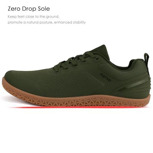 Image of ASITVO Wide Barefoot Shoes Men Gym Zero Drop Sole Minimalist Cross Trainer Width Toe Box Sneakers Grounding Knit No-Sew Upper TPU Toe and Heel Colorful
