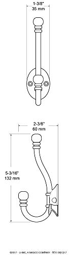 Liberty B46305C-Fb-C Ball End Coat And Hat Hook, Flat Black #TOP5