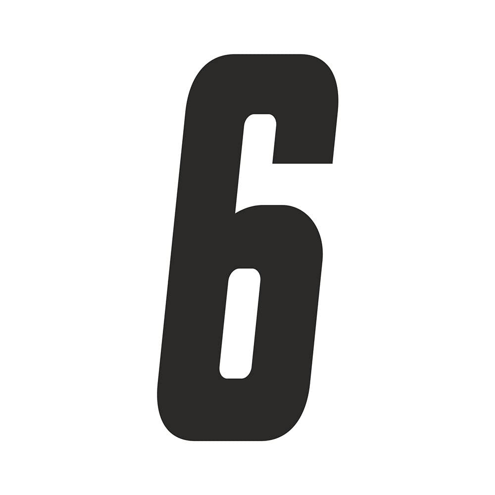 Quattroerre Cross Number 6, h 21 cm, Black