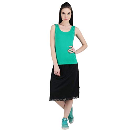 Image of Splash Cotton Rich Regular Skirt Slip for Women - Knee Length