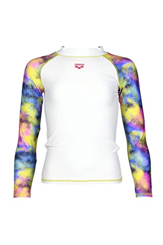 Image of arena Girls' Standard Uv Protection Long Sleeve Shirt Rash Allover