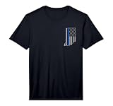 Mens Indiana US Thin Blue Line Flag Police Officer Cop Performance T-Shirt