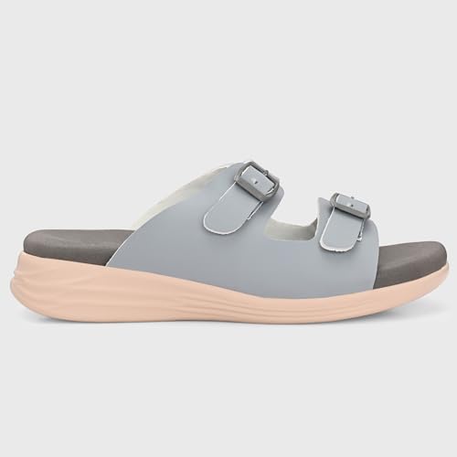 Image of Centrino Women's Sandals |Stylish Slip-On Sandals for Ladies| Elegant & Trendy Design|Double Buckle Adjustable Straps Slide Footwear|Light Weight and Comfortable|Flip Flops for Ladies (9323)