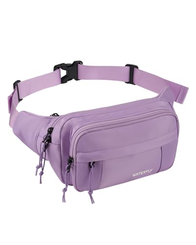 WATERFLY Large Crossbody Belt Bag (2.5L, 5 Pockets) – Purple