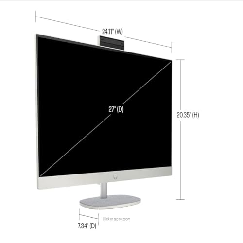 Image of HP 27 inch All-in-One Touchscreen Desktop PC- Intel 12-Core Ultra 7 155U CPU, 64GB DDR5 RAM, 1TB SSD, Three-Sided Micro-Edge Display, WiFi 6, HD Webcam, Windows 11 Pro, w /Accessories