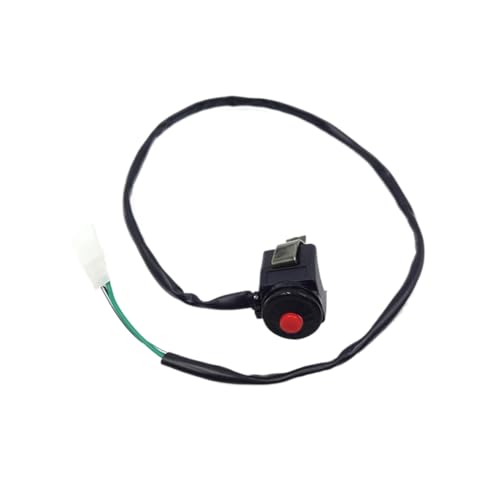 Image of Red Yellow Push Button Kill Switch Starter Horn Compatible With EXC FE CRF KXL YZF RMZ Pit Bike ON OFF(Red)