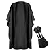 Cape de Cheveux, Capes de Coiffeur de Salon Pleine Longueur, Robe de Coiffure Professionnelle Cape de Coiffeur en Nylon avec un Brosse Plumeau de Cou pour la Protection du Vêtement