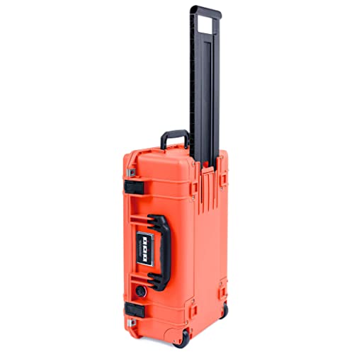 Orange & Black Pelican 1535 Air case. Comes empty with wheels.