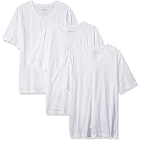 Hugo Boss BOSS Men's Cotton 3 Pack V-Neck T-Shirt, New White, Medium