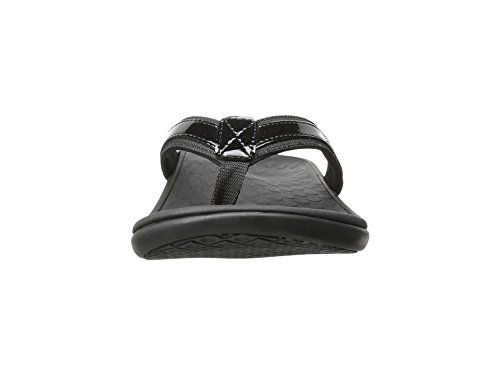 Vionic Women's Tide Ii Toe Post Sandal - Ladies Flip Flop With Concealed Orthotic Arch Support Black 7 M Us #TOP6