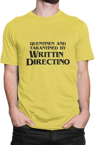 Dream Shirts Quentinen and Tarantined by Writtin Directino Funny T-Shirt, Quentin Tarantino Meme Tee(Large)