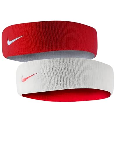 Nike Dri-Fit Home & Away Headband (One Size Fits Most, Varsity Red/White)