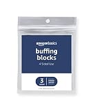 Amazon Basics 4-Way Nail Buffer Buffing Block for Professional Manicure, Manicure Tools, Nail Polisher, 3-Pack, Black/White