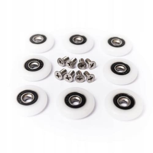 AquaParts Duschkabinen Rollen - 8 Stück Ø26mm Für Schiebetüren