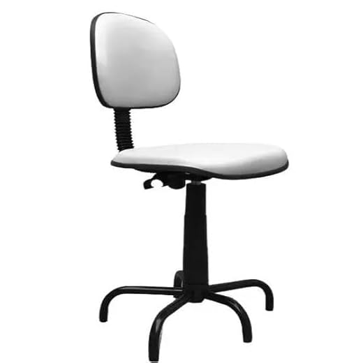 Cadeira de Costureira Universal NR17 - Ergonômica e Resistente para Costura, Artesanato e Oficinas, Prática e Confortável para Uso Profissional e Doméstico (Branco)