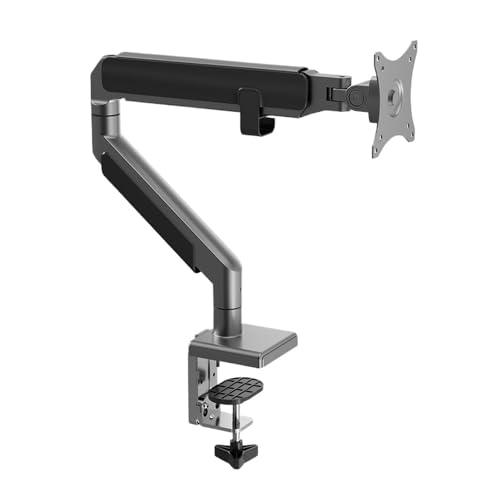 Support d'écran avec ressort à gaz Falcongun pour un bureau moderne épuré avec pince