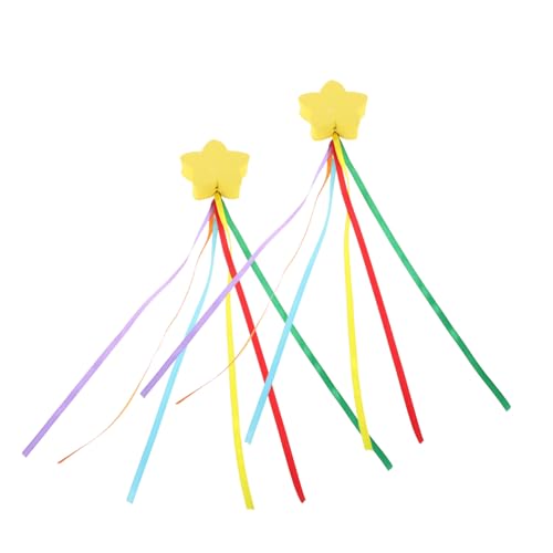 2xColorful Long Ribbon Yellow Star Car-Styling Vehicle Antenna Topper Decoration,Cost-Effective Convenient Aerials Car Styling and Body Fittings