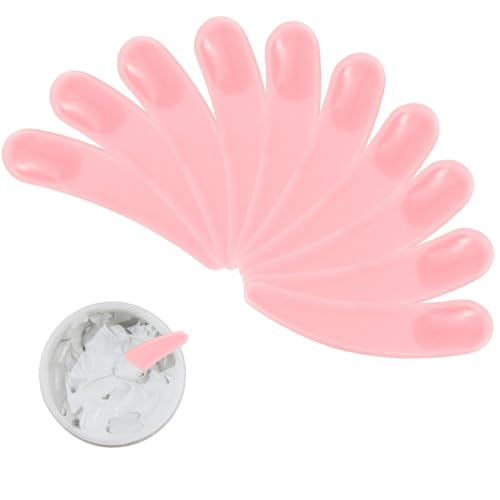 SKYPRO 50 mini spatole per cosmetici, palette ricurve, cucchiaio per maschera per trucco, crema per occhi, crema per occhi, strumento di bellezza per il viso, rosa